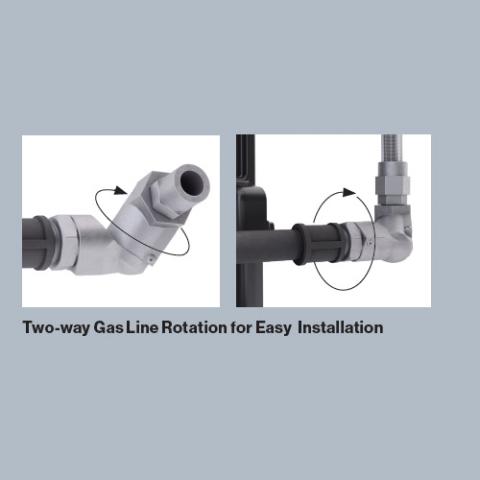 Flex gas connector with rotation image